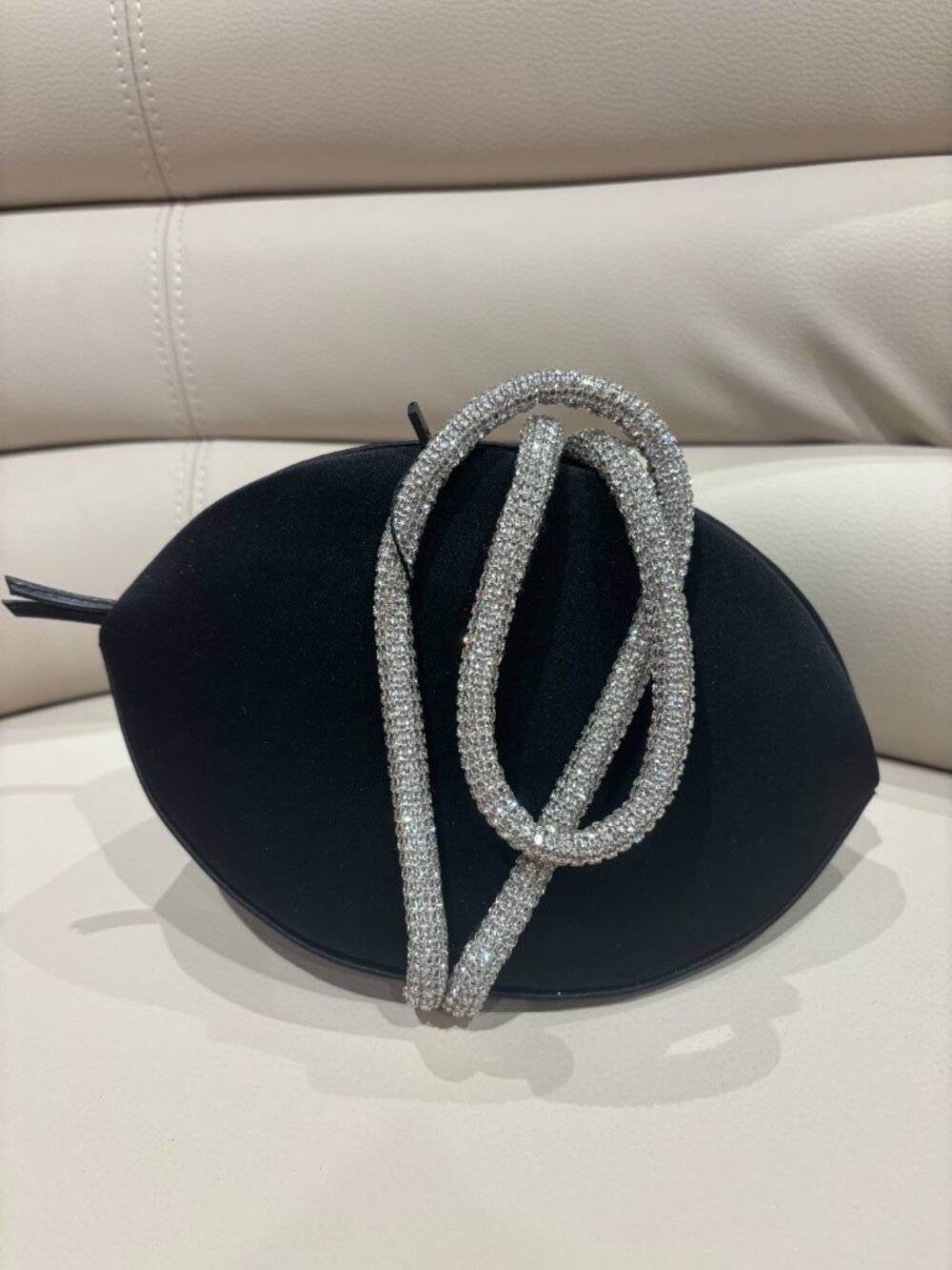 Kara Black Double Knot Clutch - Picture 2 of 5